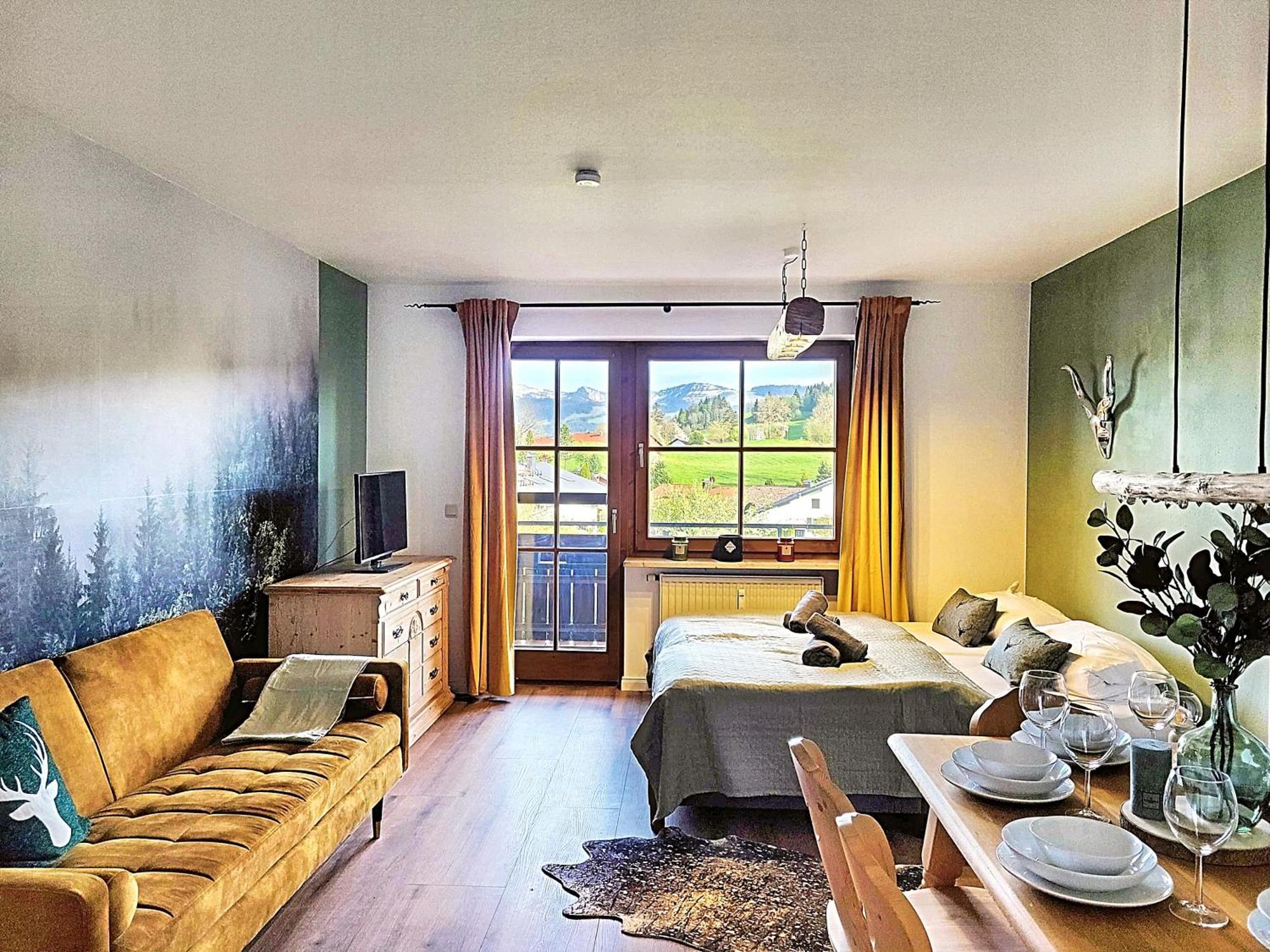 Lindners Hideaways - Bergnest - Bergblick 6 Pers Balkon Garten Hund Luftkurort Naehe Buchenegger Wasserfaelle Eistobel Bodensee * Oberreute